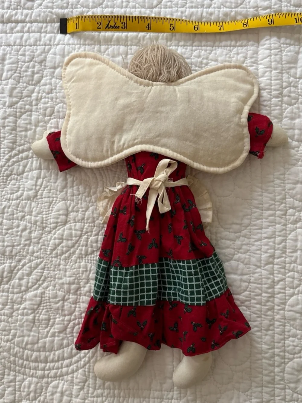 Cream and Red Angel Doll Home Accent